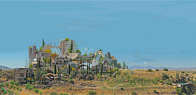 15 Mscl, Arcosanti proposal, make ir more three dimensional, Arizona.png